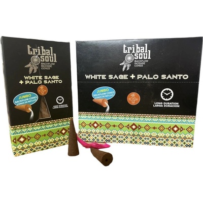 Tribal Soul Vonné kužely Tekoucí dým White Sage a Palo Santo 10 ks – Zboží Dáma
