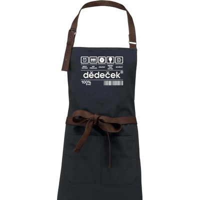 Dřevěné uhlí Čárový kód dědeček Zástěra Vintage