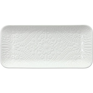 Tognana Правоъгълен поднос TOGNANA Ornament Copenhagen, порцеланов, 25х12cm, бял (OE034255697A)