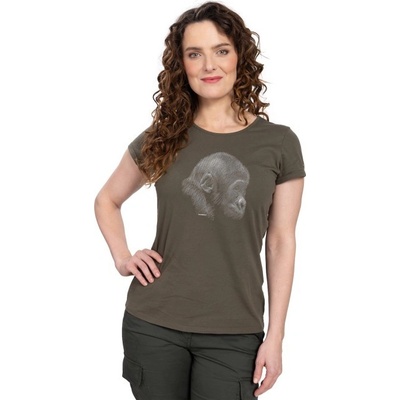 BUSHMAN Dámské tričko ZOO gorila W tmavě zelená