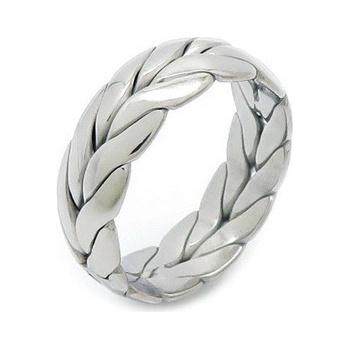 Šperky4U Pánský ocelový prsten proplétaný OPR1879 P