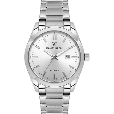Daniel Klein DK. 6.14273-1 - мъжки часовник, кварцов, 42.5 mm, сив циферблат, 5 ATM, сребрист