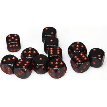 Chessex Hrací kostka 16 mm Barva: černá / červená