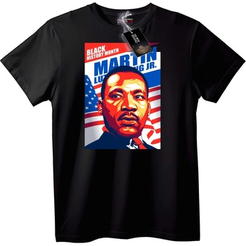NOONEBRAND Тениска Черен исторически месец MLK - S, Black