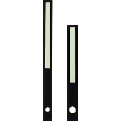 Luminiscenční kovové hodinové ručičky B39 (100 mm, 78 mm) - černé