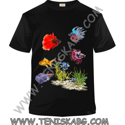 Fruit of the Loom Тениска - Декоративни рибки 1