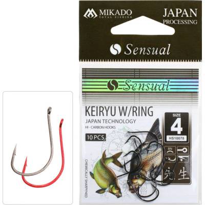 MIKADO HOOK SENSUAL KEIRYU W/RING BN vel.12 10 ks