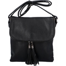 Stylová dámská crossbody taška s ozdobnými zipy Elsa černá