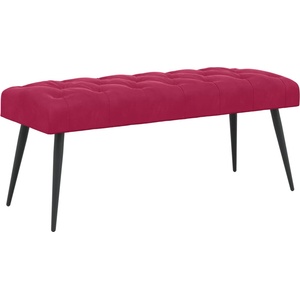vidaXL Пейка с копчета Виненочервен 110 x 40 x 46 cm Кадифе (42038576)