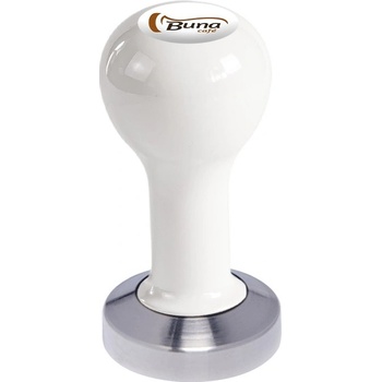 Buna Café tamper kov biely, SP, nerez mat, plochý 49 mm
