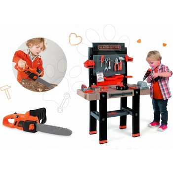 Smoby Black & Decker set pracovná dielňa s vŕtačkou a elektronická motorová píla