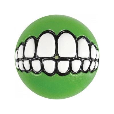 Rogz Grinz Ball S- Кучешка играчка гумена топка с отвор за лакомства 4, 9 см. зелена