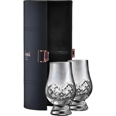 Чаши Glencairn Кожена кутия Glencairn с 2 кристални чаши