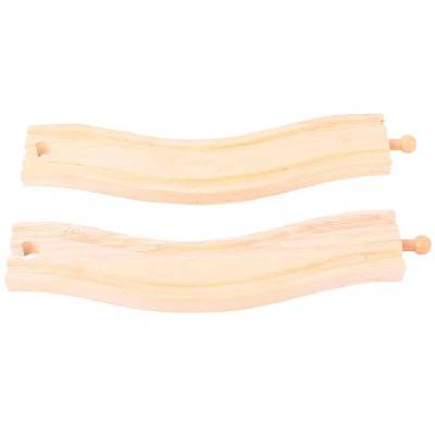 Вълнисти релси Bigjigs Rail - 2 броя, дървени (BJT173)