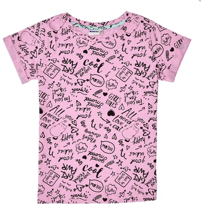 Winkiki kids Wear dívčí tričko Good Mood růžová
