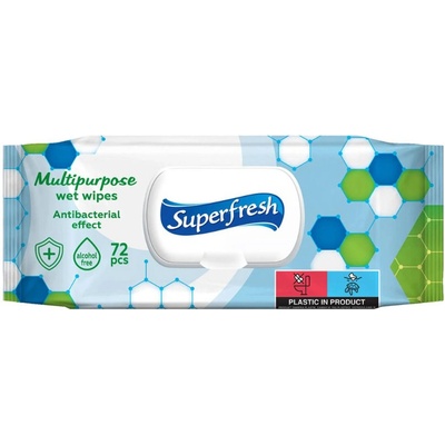 Unilever Superfresh vlhčené obrúsky, Antibakteriálne, 72ks