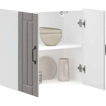 vidaXL Кухненски стенен шкаф Lucca, сив сонома, инженерно дърво (853823)