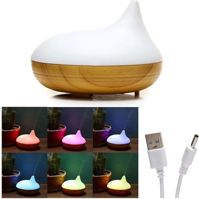 Puckator Aroma difuzér s efektem skládaného dřeva s LED světly a USB