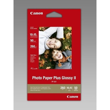 Canon Фотохартия Canon Plus Glossy II PP-201, 10x15 cm, за Canon Lucia & ChromaLife100, 50 листа (2311B003BB)
