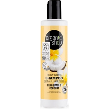 Organic Shop Шампоан за копринен блясък Frangipani & Coconut, 280 ml