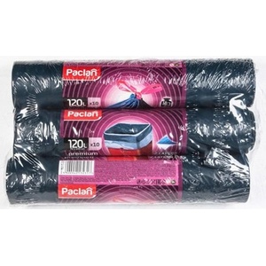 Paclan Premium прибиращи се торби за боклук, екстра здрави, 120 л, 3 x 10 бр
