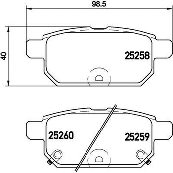 BREMBO Sada brzdových platničiek P79 029