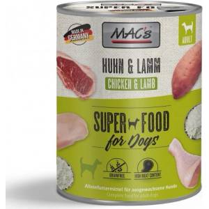 MAC's Mac’s Dog Adult, консерва за пораснали кучета, БЕЗ ЗЪРНО, с пиле и агне (мин. 70% месо), 800 гр - Германия - 901VE