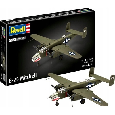 Model lietadla B 25 Mitchell Revell Easy Click System 1:72