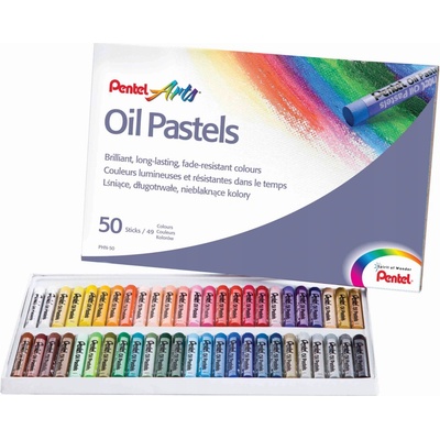 PentelArts olejový pastel PHN4 50 ks v plastovom puzdre