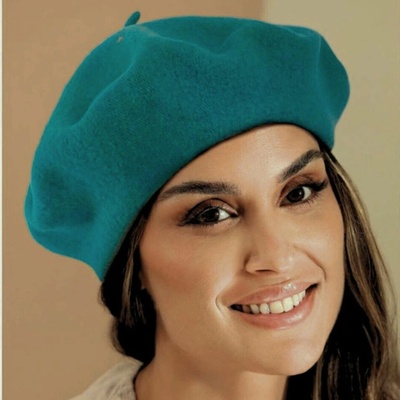 Tonak baret flora azurový