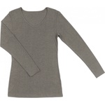 Joha Дамско мериносово термобельо Joha Women's Blouse L/S 85/15 Merino base layer - Sesame Melange - размер XS (115-1440-0211)