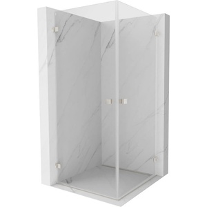 Mexen Lunar-B Duo душ кабина отваряема 70 x 70 см, прозрачна, матиран никел - 832-070L-070P-97-00 (832-070L-070P-97-00)