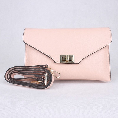Kožené tříoddílové psaníčko či crossbody kabelka 3111 růžové