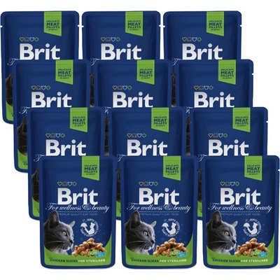 Brit Premium Cat s kuracím mäsom v omáčke pre kastráty 12 x 100 g