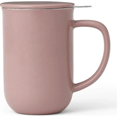 Viva Scandinavia Hrnček s infuzérom na čaj MINIMA s vrchnákom ružová porcelán 500 ml