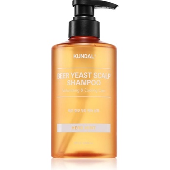 KUNDAL Beer Yeast Hair Loss Relief Shampoo стимулиращ и освежаващ шампоан против косопад с аромат Herb Mint 500ml
