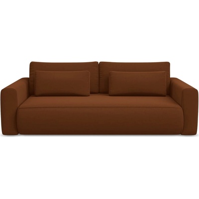 makamii Теракотен кадифен разтегателен диван с място за съхранение 238 cm Kapua - Makamii (KAPUA_3SF_3_P1_C12)