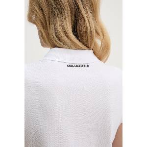Karl Lagerfeld тениска с яка дамска памучна IKON (B2W17098) - answear - 131,02 лв