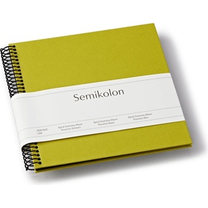 Semikolon Uni Economy малък албум за снимки, матча зелен с черни страници (370003)