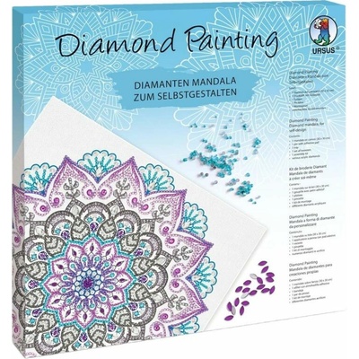 URSUS Diamond Art Painting umělecká sada - Mandala modrofialová