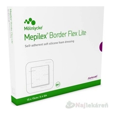 Mepilex Border Flex Lite, samolepivé krytie (15x15 cm), 5 ks