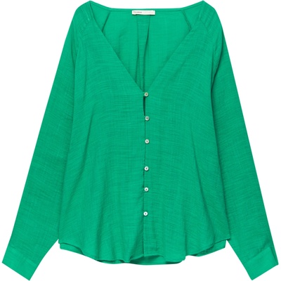 Pull&Bear Блуза зелено, размер L