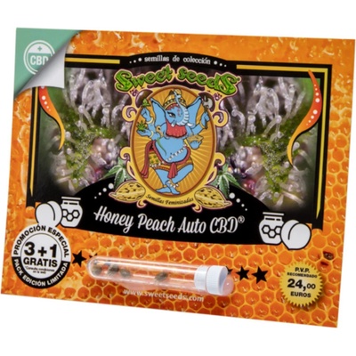 Sweet Seeds Honey Peach AUTO CBD semienka neobsahujú THC 3 ks