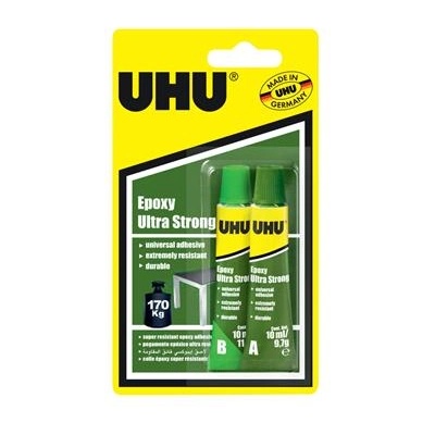 UHU Лепило, силно, двукомпонентно, 2х10 ml, UHU "Epoxy Ultra Strong" 25189 (25189)