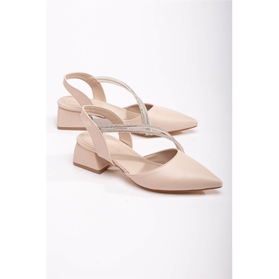 Moda Trend Дамски сандали с декоративни камъчета - Бежови #370709 (370709_Бежов)