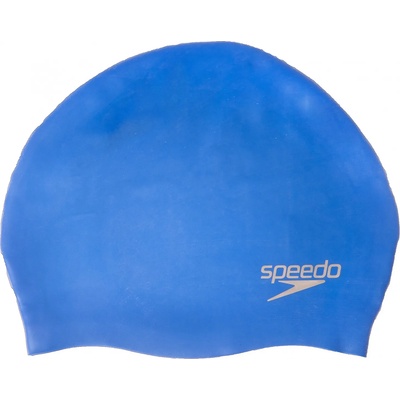 Speedo plain moulded silicone cap синьо