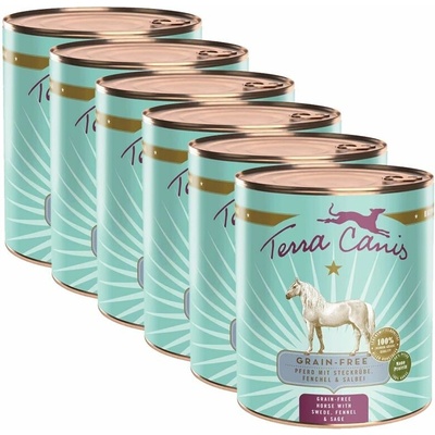 Terra Canis Grain-free Horse with swede fennel & sage 6 x 800 g
