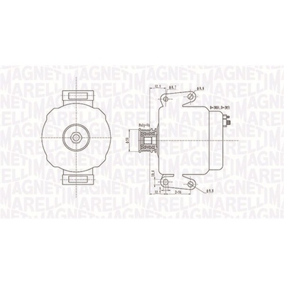 Alternátor MAGNETI MARELLI 063731481010