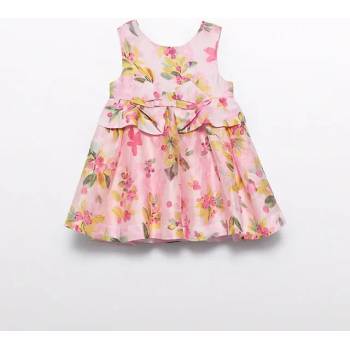 Abel & Lula Рокля лен за бебе момиче с нежни цветя в пастелни цветове Abel&Lula