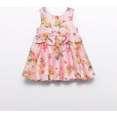 Abel & Lula Рокля лен за бебе момиче с нежни цветя в пастелни цветове Abel&Lula